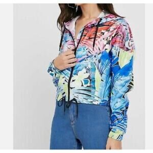 Nike Sportswear Windstopper tropical cropped jacket Size Large Retro Colorful